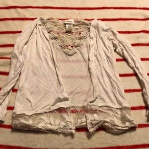 Kids white lacy cardigan
